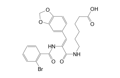 6-({(2Z)-3-(1,3-benzodioxol-5-yl)-2-[(2-bromobenzoyl)amino]-2-propenoyl}amino)hexanoic acid