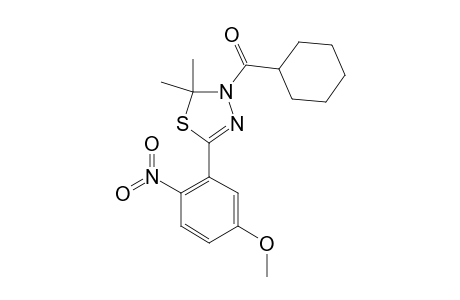 3-CYCLOHEXYLCARBONYL-5-(2-NITRO-5-METHOXYPHENYL)-2,2-DIMETHYL-2,3-DIHYDRO-1,3,4-THIADIAZOLE