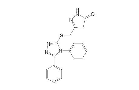 5-([(4,5-Diphenyl-4H-1,2,4-triazol-3-yl)sulfanyl]methyl)-2,4-dihydro-3H-pyrazol-3-one