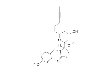 (4R)-4-[(2R,4R,6R)-6-(4-Hexynyl)-4-hydroxy-2-methoxytetrahydro-2-pyran-2-yl]-3-(4-methoxybenzyl)-1,3-oxazolidin-2-one