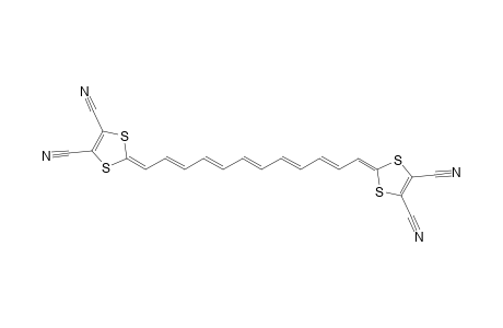 2,2'-(Dodeca-2'",4",6",8",10"-pentaene-1",12"-diylidene)-bis[1''',3'"-dithiol-4"',5'"-dicarbonitrile]
