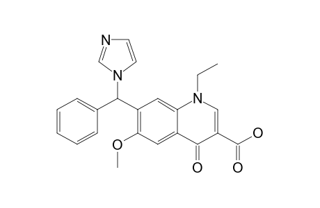 1-ETHYL-1,4-DIHYDRO-7-[(1-IMIDAZOYL)-PHENYLMETHYL]-6-METHOXY-4-OXO-3-QUINOLINE-CARBOXYLIC-ACID