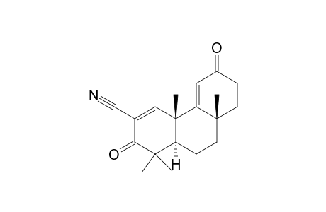 (+/-)-(4aS,8aS,10aR)-1,1,4a,8a-Tetramethyl-2,6-dioxo-1,2,4a,6,7,8,8a,9,10,10a-decahydrophenanthrene-3-carbonitrile