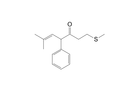 6-Methyl-1-(methylthio)-4-phenylhept-5-en-3-one