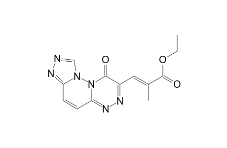 2-Propenoic acid, 2-methyl-3-(9-oxo-9H-[1,2,4]triazolo[4',3':2,3]pyr idazino[6,1-c][1,2,4]triazin-8-yl)-, ethyl ester