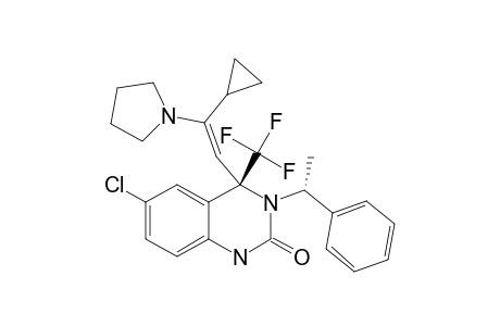 (4S)-6-chloro-4-[(E)-2-cyclopropyl-2-pyrrolidin-1-ylethenyl]-3-[(1R)-1-phenylethyl]-4-(trifluoromethyl)-1H-quinazolin-2-one