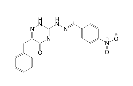6-benzyl-3-{(2E)-2-[1-(4-nitrophenyl)ethylidene]hydrazino}-1,2,4-triazin-5(2H)-one