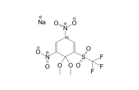 SODIUM 1,1-DIMETHOXY-4,6-DINITRO-2-TRIFLUOROMETHYLSULPHONYL-2,5-CYCLOHEXADIENATE