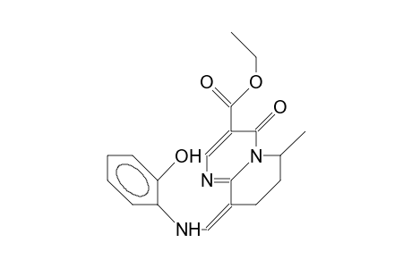 (Z)-9-([2-Hydroxy-phenyl]-amino-methylene)-3-carboethoxy-6-methyl-6,7,8,9-tetrahydro-4H-pyrido(1,2-A)pyrimidin-4-one