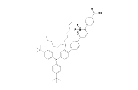 4-[6-[7-(4-tert-butyl-N-(4-tert-butylphenyl)anilino)-9,9-dihexyl-fluoren-2-yl]-2,2-difluoro-1-oxonia-3-aza-2-boranuidacyclohexa-4,6-dien-3-yl]benzoic acid