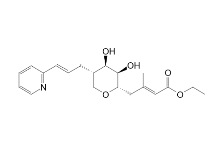 Ethyl 4-[(2S,3R,4R,5S)-3,4-dihydroxy-5-(3-(2-pyridyl)prop-2-(E)-enyl)tetrahydropyran-2-yl]-3-methylbut-2(E)-enoate