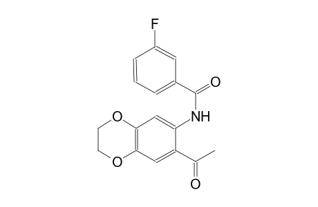 benzamide, N-(7-acetyl-2,3-dihydro-1,4-benzodioxin-6-yl)-3-fluoro-