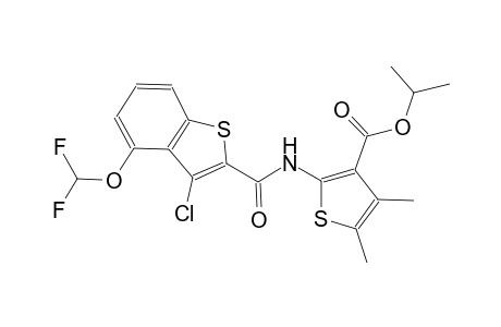 isopropyl 2-({[3-chloro-4-(difluoromethoxy)-1-benzothien-2-yl]carbonyl}amino)-4,5-dimethyl-3-thiophenecarboxylate