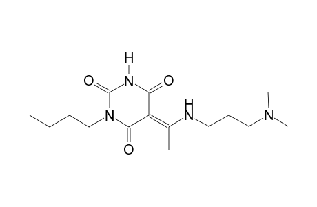 (5E)-1-butyl-5-(1-{[3-(dimethylamino)propyl]amino}ethylidene)-2,4,6(1H,3H,5H)-pyrimidinetrione