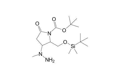 1-(t-Butoxycarbonyl)-5-[(t-butyldimethylsilyl)oxymethyl]-4-(1'-methylhydrazino)pyrrolidin-2-one