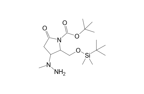 1-(t-Butoxycarbonyl)-5-[(t-butyldimethylsilyl)oxymethyl]-4-(1'-methylhydrazino)pyrrolidin-2-one