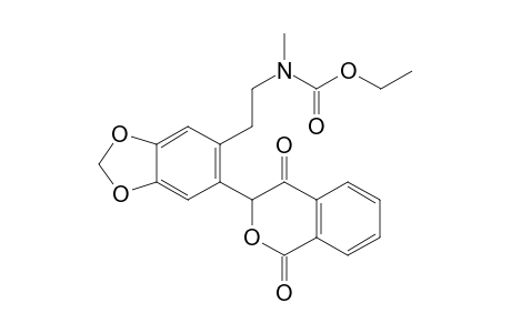 3-(2'-[.beta.-(N-Ethoxycarbonyl-N-methyl)aminoethyl]-4',5'-methylenedioxyphenyl)isochroman-1,4-dione