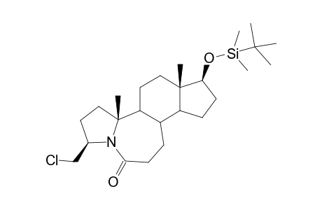 3-.beta.-(Chloromethyl)-,17.beta.-hydroxy-5-aza-A-nor-B-homoandrostan-6-one tert-Butyldimethylsilyl Ether