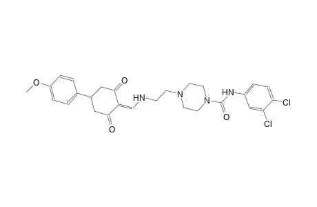 N-(3,4-dichlorophenyl)-4-[2-({[4-(4-methoxyphenyl)-2,6-dioxocyclohexylidene]methyl}amino)ethyl]-1-piperazinecarboxamide
