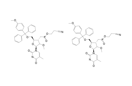 3'-DEOXY-3'-C-[[(2-CYANOETHOXY)-PHOSPHINYL]-METHYL]-5'-O-(4-METHOXYTRITYL)-2'-O-METHYL-5-METHYLURIDINE