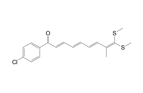 9,9-Bis(methylthio)-8-methyl-1-(4-chlorophenyl)-2,4,6,8-nonatetraene-1-one
