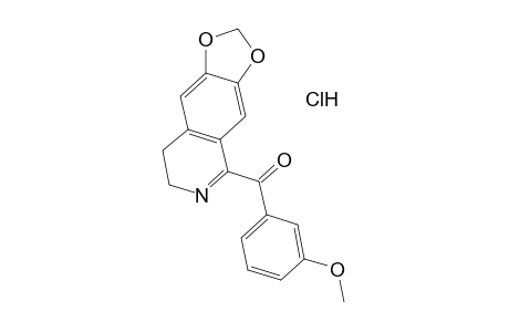 7,8-DIHYDRO-1,3-DIOXOLO[4,5-g]ISOQUINOLIN-5-YL m-METHOXYPHENYL KETONE, HYDROCHLORIDE