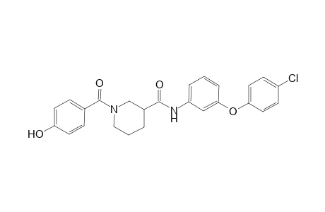 N-(3-(4-Chlorophenoxy)phenyl)-1-(4-hydroxyphenylcarbonyl)piperidine-3-carboxamide