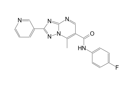 [1,2,4]triazolo[1,5-a]pyrimidine-6-carboxamide, N-(4-fluorophenyl)-7-methyl-2-(3-pyridinyl)-