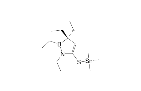 1,2,3,3-TETRAETHYL-5-TRIMETHYLSTANNYLTHIO-1,2-AZABOROL-4-ENE