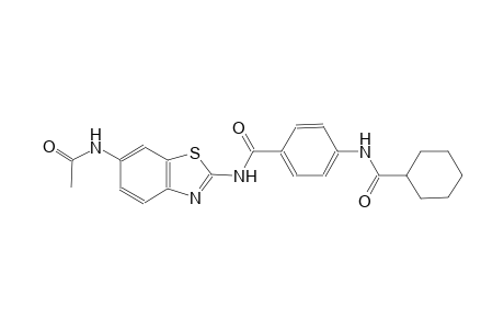 N-[6-(acetylamino)-1,3-benzothiazol-2-yl]-4-[(cyclohexylcarbonyl)amino]benzamide
