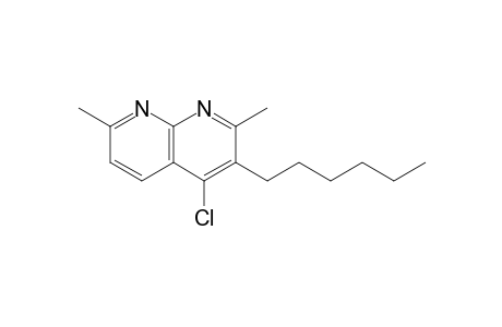 1,8-Naphthyridine, 4-chloro-3-hexyl-2,7-dimethyl-