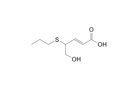 5-Hydroxy-4-(propylthio)-2-pentenoic acid
