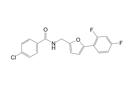 p-chloro-N-[5-(2,4-difluorophenyl)furfuryl]benzamide