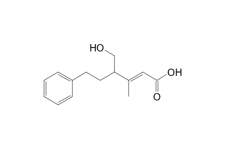 4-(Hydroxymethyl)-3-methyl-6-phenyl-2-hexenecarboxylic acid