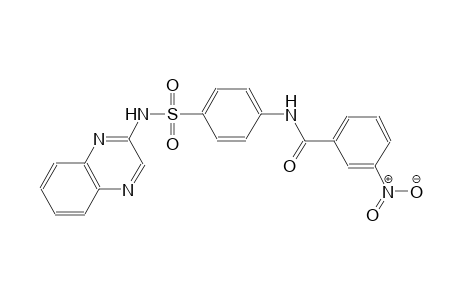 3-nitro-N-{4-[(2-quinoxalinylamino)sulfonyl]phenyl}benzamide