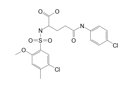 2-N-(5-CHLORO-2-METHOXY-4-METHYLPHENYLSULPHONYL)-N(5)-(4-CHLOROPHENYL)-GLUTAMINE