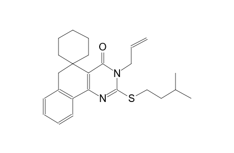 3-allyl-2-(isopentylthio)-3H-spiro[benzo[h]quinazoline-5,1'-cyclohexan]-4(6H)-one