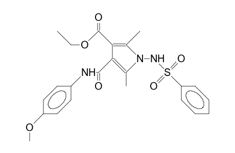 4-(4-Anisidinocarbonyl)-1-benzenesulfonylamino-3-ethoxycarbonyl-2,5-dimethyl-pyrrole