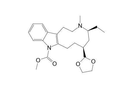 6-[2-(1,3-DIOXOLANYL)]-4-ETHYL-3-METHYL-8-METHOXYCARBONYL-2,3,4,5,6,7,8,9-OCTAHYDRO-1-H-AZECINO-[5.4-B]-INDOLE