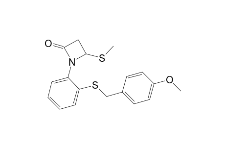 2-Azetidinone, 1-[2-[[(4-methoxyphenyl)methyl]thio]phenyl]-4-(methylthio)-