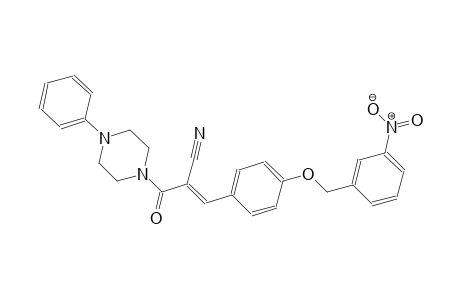 (2E)-3-{4-[(3-nitrobenzyl)oxy]phenyl}-2-[(4-phenyl-1-piperazinyl)carbonyl]-2-propenenitrile