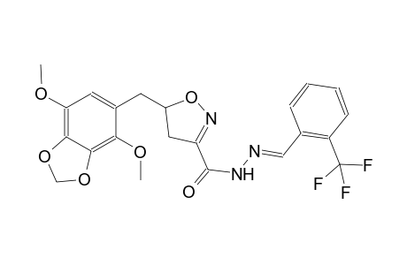 3-isoxazolecarboxylic acid, 5-[(4,7-dimethoxy-1,3-benzodioxol-5-yl)methyl]-4,5-dihydro-, 2-[(E)-[2-(trifluoromethyl)phenyl]methylidene]hydrazide