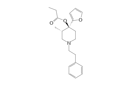 ALPHA-3-METHYL-4-(2-FURYL)-1-PHENETHYL-PROPIONYLOXYPIPERIDIN