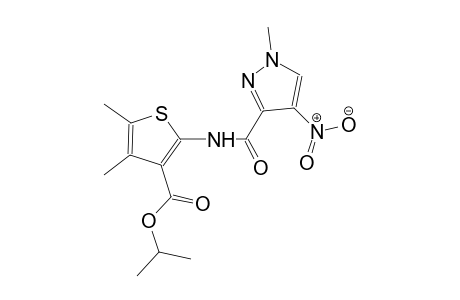 isopropyl 4,5-dimethyl-2-{[(1-methyl-4-nitro-1H-pyrazol-3-yl)carbonyl]amino}-3-thiophenecarboxylate