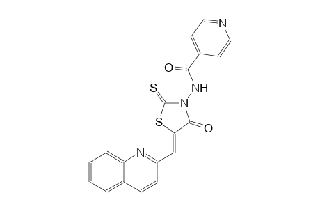 4-pyridinecarboxamide, N-[(5Z)-4-oxo-5-(2-quinolinylmethylene)-2-thioxothiazolidinyl]-