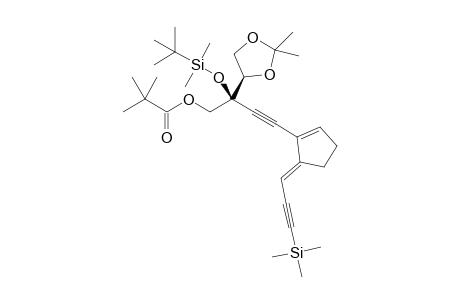 2(S)-2-(tert-Butyldimethylsilyloxy)-2-[(4R)-2,2-dimethyl-1,3-dioxolan-4-yl]-4[(5E)-5-(3-trimethylsilyl-2-propynylidene)-1-cyclopenten-1-yl]-3-butyn-1-yl 2,2-dimethylpropanonate