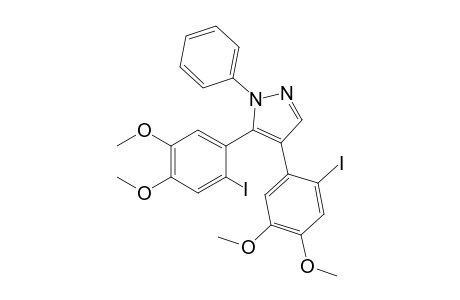 4,5-Bis(2-iodo-4,5-dimethoxyphenyl)-1-phenylpyrazole