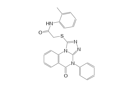 acetamide, 2-[(4,5-dihydro-5-oxo-4-phenyl[1,2,4]triazolo[4,3-a]quinazolin-1-yl)thio]-N-(2-methylphenyl)-