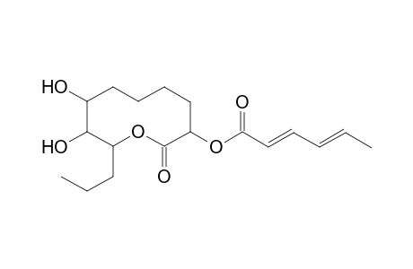 5,6-DIHYDRO-PINOLIDOXIN;2-(2,4-HEXADIENOYLOXY)-7,8-DIHYDROXY-9-PROPYLNONAN-9-OLIDE