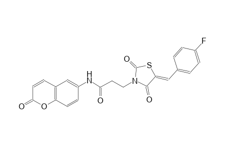 3-thiazolidinepropanamide, 5-[(4-fluorophenyl)methylene]-2,4-dioxo-N-(2-oxo-2H-1-benzopyran-6-yl)-, (5Z)-